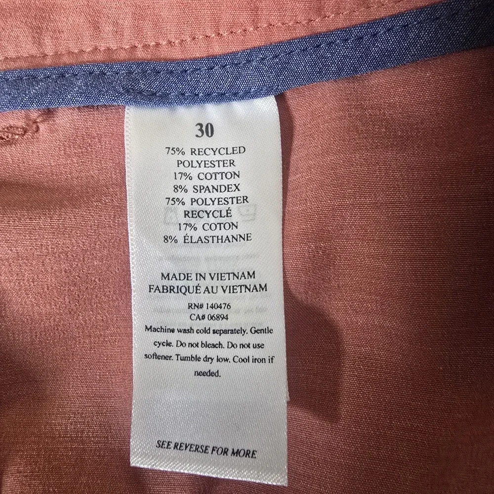 Faherty All Day Shorts Mens 30 Rose Red 9